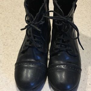 Lace up leather paddock boots